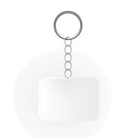 Template Keychain Keys on a Ring with a Chain. Vector Illustration.