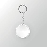 Template Keychain Keys on a Ring with a Chain. Vector Illustration.