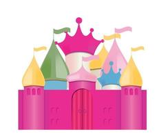 Fairytale Castle. Vector Illustration.