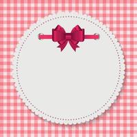 Vintage Frame with Bow Background. Vector Illustration