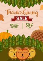 thanksgiving special promo poster portrait vector