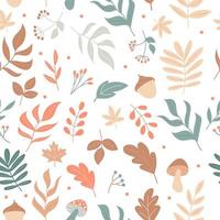 Autumn elements seamless pattern. Endless pattern for packaging vector