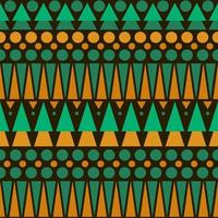 Seamless colorful aztec pattern in brown, green and orange colors vector