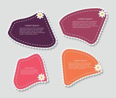 Beautiful Labels with Flower Vector Illustration