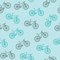 Bicycle Silhouette Seamless Pattern Background. Vector Illustrator