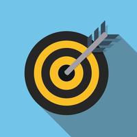 Target Flat Concept Icon Vector Illustration. Target Icon Image. Target Icon Sign.