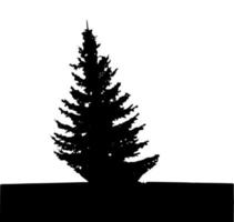 silueta de árbol aislado sobre fondo blanco. vecrtor ilustración. vector