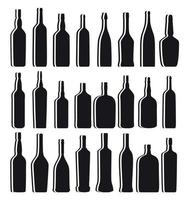 ilustración vectorial de silueta botella de alcohol vector