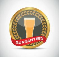 Best Beer Golden Label Illustration vector