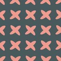 Vector seamless pattern with calligraphic brush stroke cross.