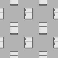 Grey Refrigerator icon - seamless pattern on grey background vector