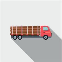 Ftat Truck Vector Illustration