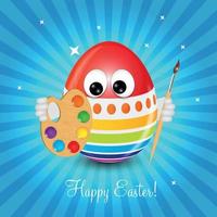 Beautiful Easter Egg Background Vector Illustration