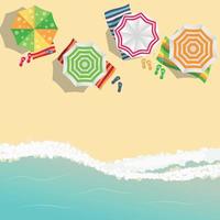Summer Time Background. Sunny Beach in Flat Design Style vector