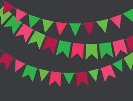 Party Background with Flags Vector Illustration