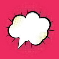 Speech Bubble Pop Art Background On Dot Background Vector Illustration