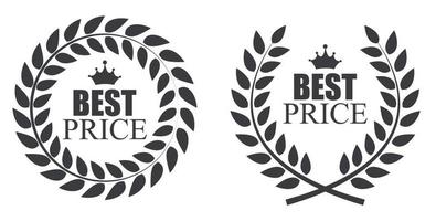 Award Laurel Wreath Best Price Label Illustration vector