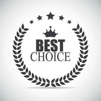 Best Choice Label Vector Illustration