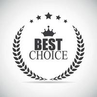 Best Choice Label Vector Illustration