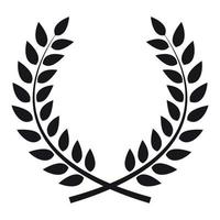 Award Laurel Wreath. Winner Leaf label,  Symbol of Victory. Vector Illustration