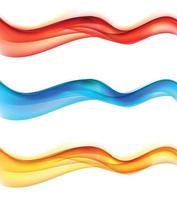 Abstract Colored Wave Background. Vector Illustration