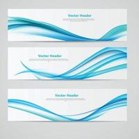 Abstract Colored Wave Header Background. Vector Illustration