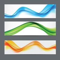 Abstract Colored Wave Header Background. Vector Illustration