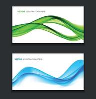 Abstract Colored Wave Card Background. Vector Illustration