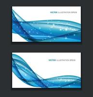 Abstract Colored Wave Card Background. Vector Illustration