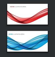 Abstract Colored Wave Card Background. Vector Illustration