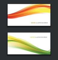 Abstract Colored Wave Card Background. Vector Illustration