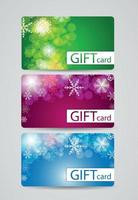 Abstract Beautiful Gift Card Christmas Design Set, Vector Illustration