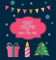 Abstract Christmas and New Year Background. Vector Illustration