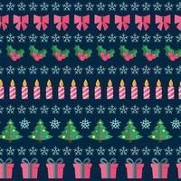 Abstract Christmas and New Year Seamles Pattern Background. Vector Illustration