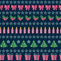 Abstract Christmas and New Year Seamles Pattern Background. Vector Illustration