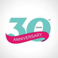 Template Logo 30th Anniversary Vector Illustration