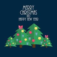 Abstract Christmas and New Year Background. Vector Illustration