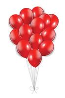 Set of Red Balloons, Vector Illustration