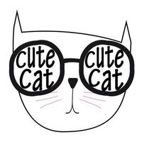 Cute Handdrawn Cat Vector Illustration