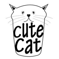 Cute Handdrawn Cat Vector Illustration