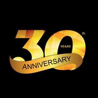 Template Logo 30th Anniversary Vector Illustration