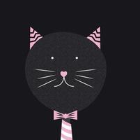 Ilustración de vector lindo gato handdrawn