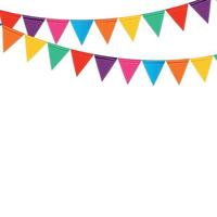 Party Background with Flags Vector Illustration