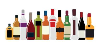 ilustración vectorial de silueta botella de alcohol