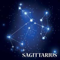 Symbol Sagittarius Zodiac Sign. Vector Illustration.