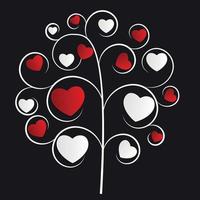 hermosa ilustración de vector de árbol de corazón