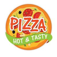 Pizza Icon Menu Template Vector Illustration