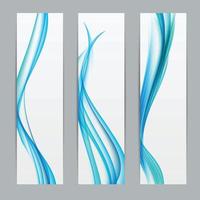 Abstract Colored Wave Header Background. Vector Illustration