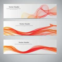 Abstract Colored Wave Header Background. Vector Illustration