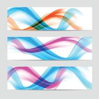 Abstract Colored Wave Header Background. Vector Illustration